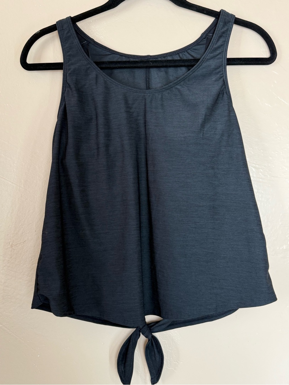 Kona Sol Charcoal Black Tie-Back Beach Cover-Up Tank Top (NWT)
